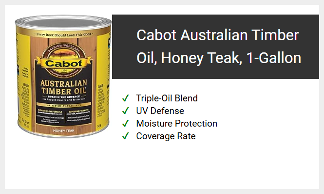 Cabot Australian Timber Oil, Honey Teak, 1-Gallon