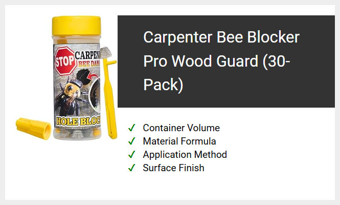 Carpenter Bee Blocker Pro Wood Guard (30-Pack)