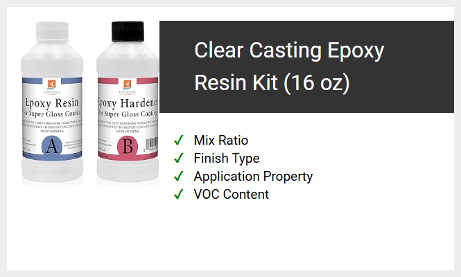 Clear Casting Epoxy Resin Kit (16 oz)