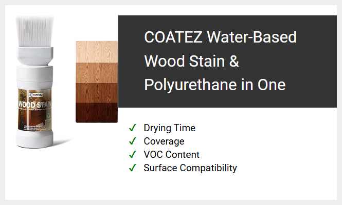 COATEZ Water-Based Wood Stain & Polyurethane in One