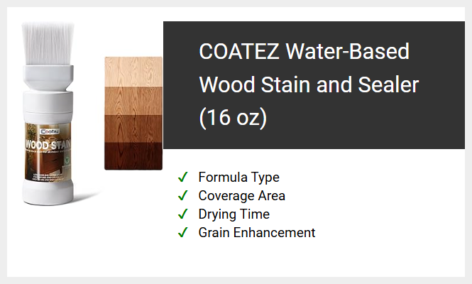 COATEZ Water-Based Wood Stain and Sealer (16 oz)