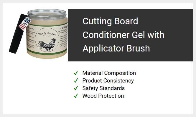 Cutting Board Conditioner Gel with Applicator Brush
