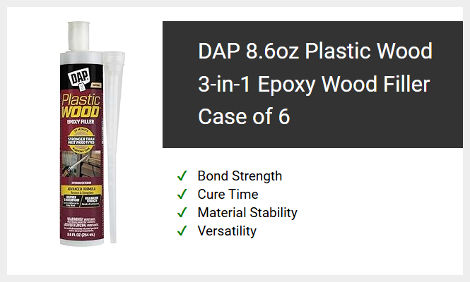 DAP 8.6oz Plastic Wood 3-in-1 Epoxy Wood Filler Case of 6