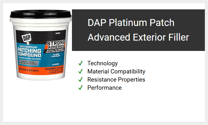 DAP Platinum Patch Advanced Exterior Filler