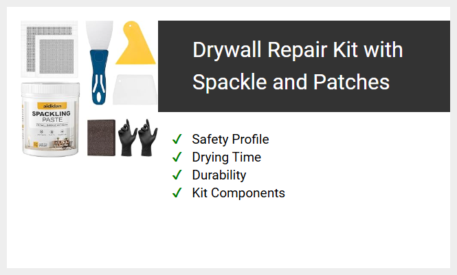 Drywall Repair Kit with Spackle and Patches