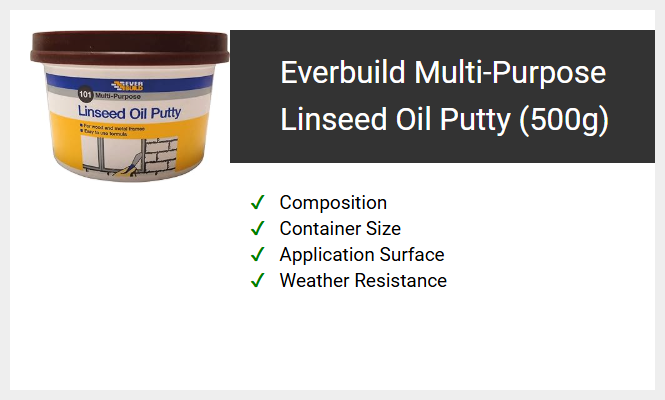 Everbuild Multi-Purpose Linseed Oil Putty (500g)