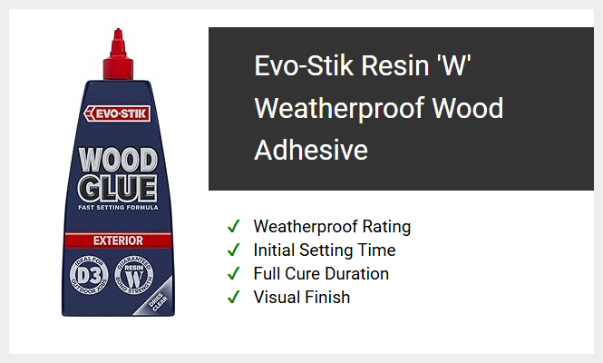 Evo-Stik Resin 'W' Weatherproof Wood Adhesive