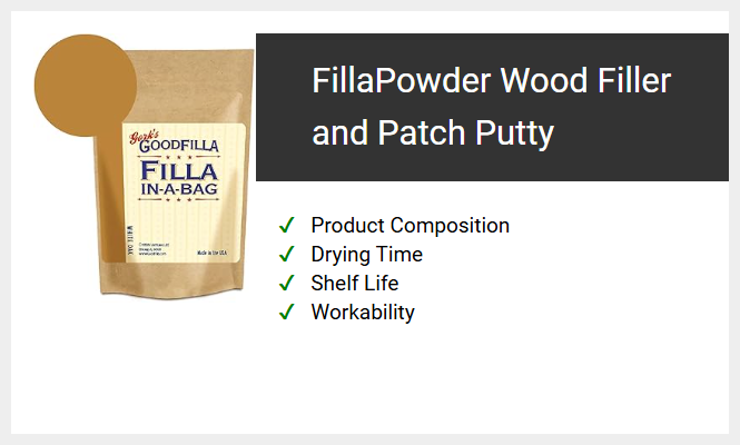 FillaPowder Wood Filler and Patch Putty