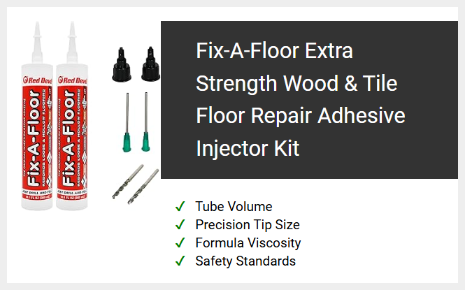 Fix-A-Floor Extra Strength Wood & Tile Floor Repair Adhesive Injector Kit