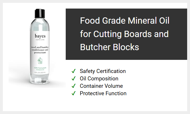 Food Grade Mineral Oil for Cutting Boards and Butcher Blocks