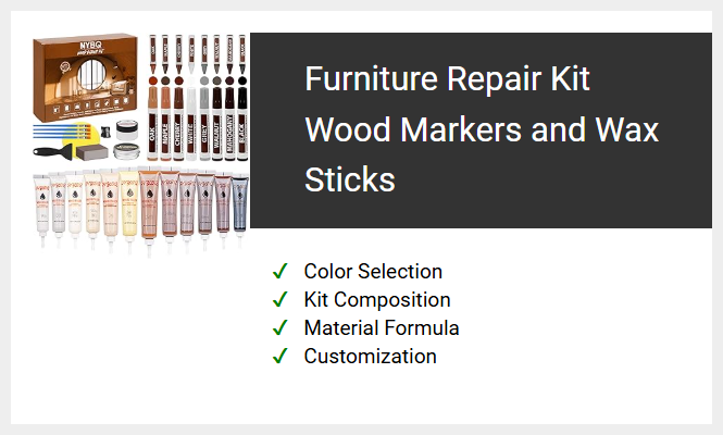 Furniture Repair Kit Wood Markers and Wax Sticks