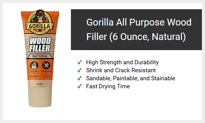 Gorilla All Purpose Wood Filler (6 Ounce, Natural)