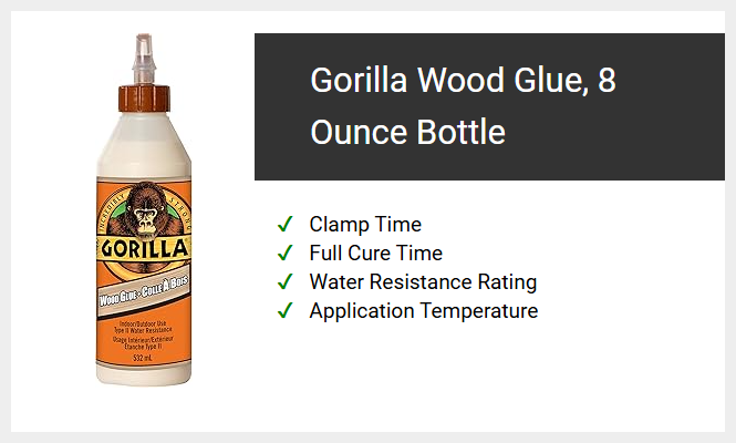 Gorilla Wood Glue, 8 Ounce Bottle