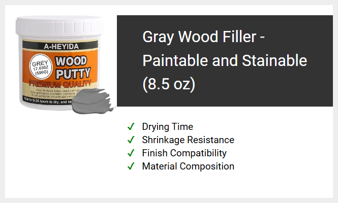 Gray Wood Filler - Paintable and Stainable (8.5 oz)