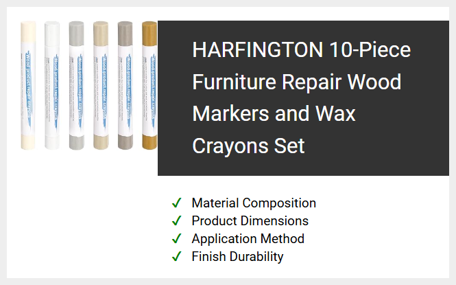 HARFINGTON 10-Piece Furniture Repair Wood Markers and Wax Crayons Set