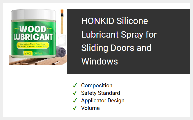 HONKID Silicone Lubricant Spray for Sliding Doors and Windows
