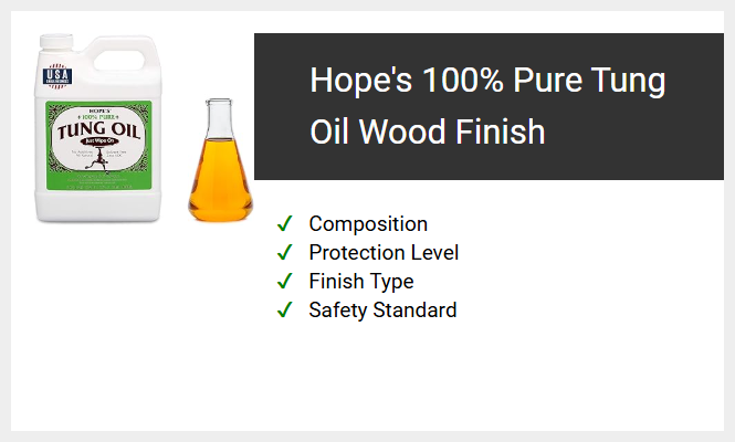 Hope's 100% Pure Tung Oil Wood Finish