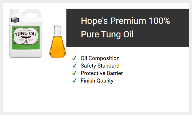 Hope's Premium 100% Pure Tung Oil