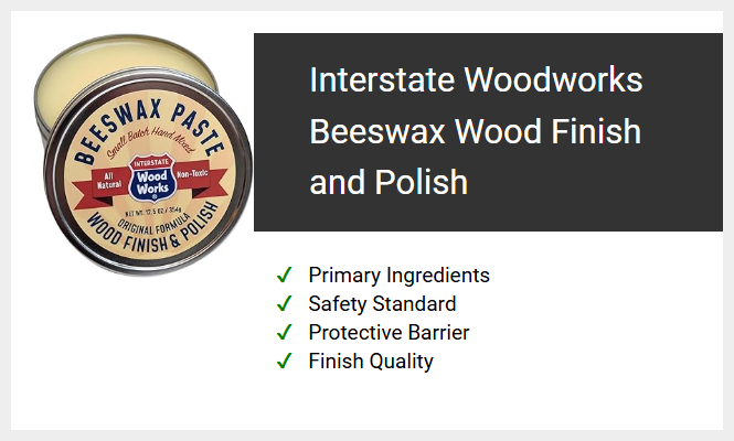 Interstate Woodworks Beeswax Wood Finish and Polish