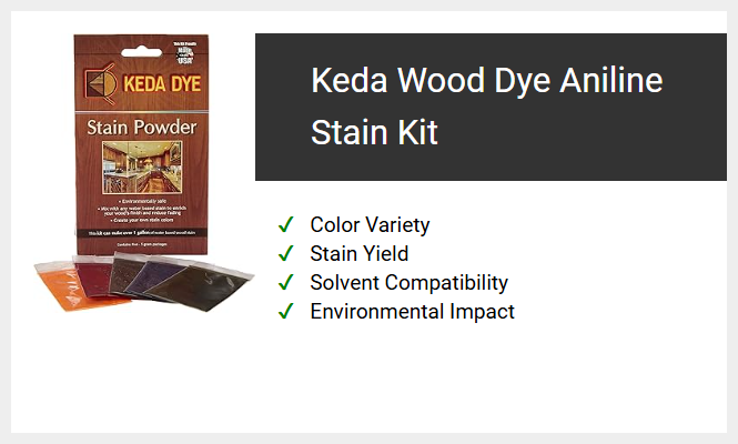 Keda Wood Dye Aniline Stain Kit