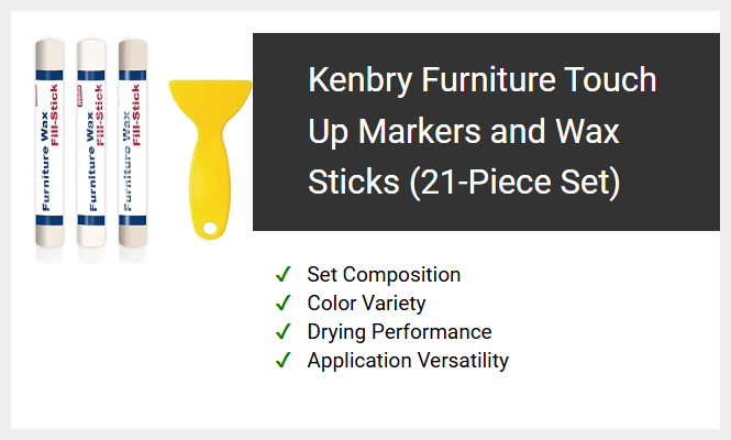 Kenbry Furniture Touch Up Markers and Wax Sticks (21-Piece Set)