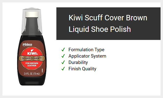 Kiwi Scuff Cover Brown Liquid Shoe Polish
