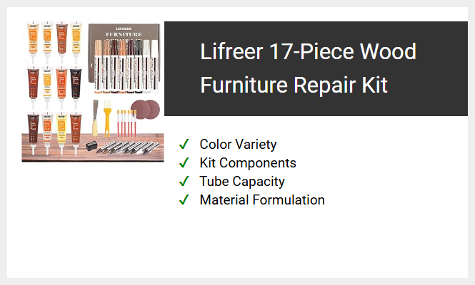 Lifreer 17-Piece Wood Furniture Repair Kit