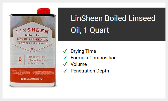 LinSheen Boiled Linseed Oil, 1 Quart