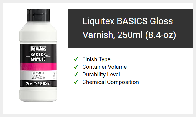 Liquitex BASICS Gloss Varnish, 250ml (8.4-oz)
