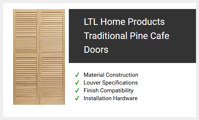 LTL Home Products Traditional Pine Cafe Doors