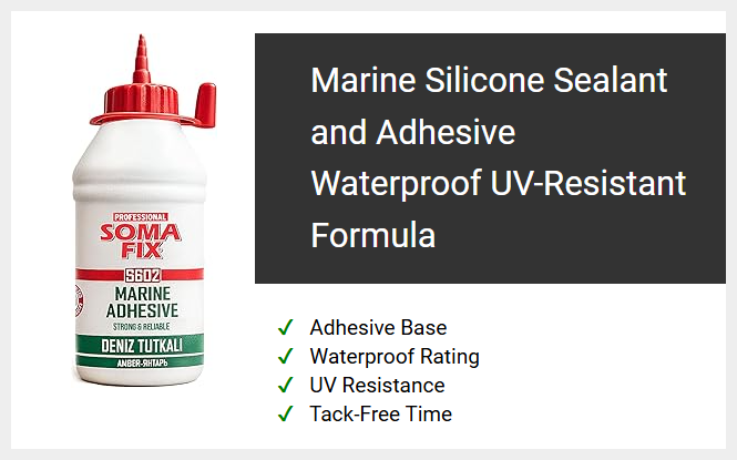 Marine Silicone Sealant and Adhesive Waterproof UV-Resistant Formula