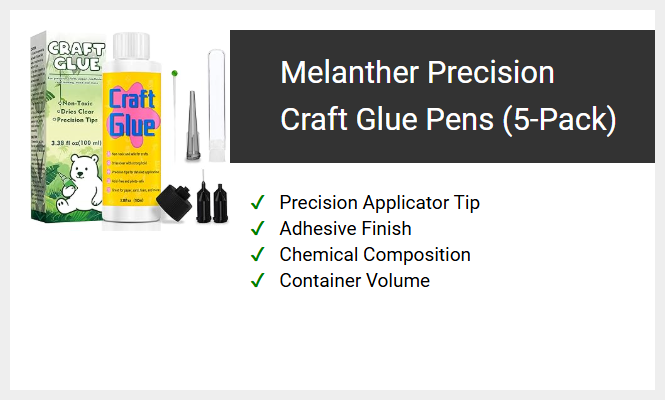 Melanther Precision Craft Glue Pens (5-Pack)