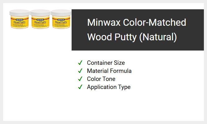 Minwax Color-Matched Wood Putty (Natural)