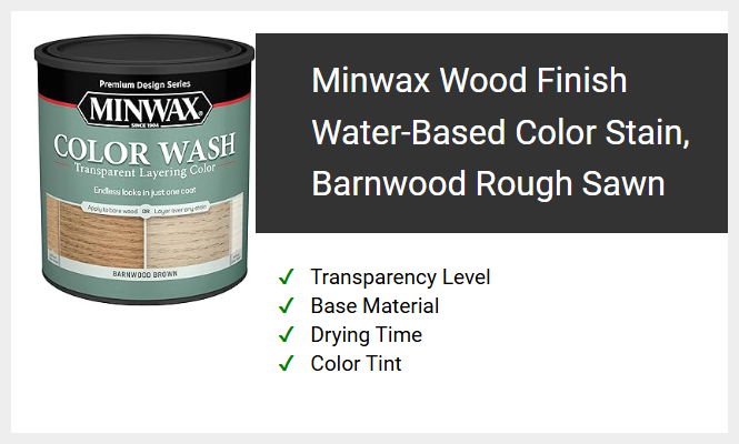 Minwax Wood Finish Water-Based Color Stain, Barnwood Rough Sawn