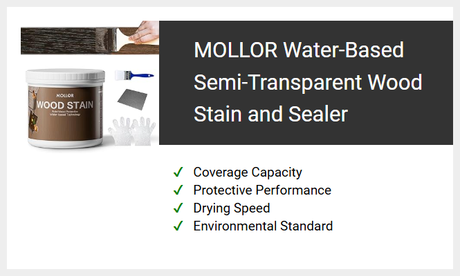 MOLLOR Water-Based Semi-Transparent Wood Stain and Sealer