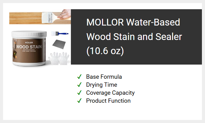 MOLLOR Water-Based Wood Stain and Sealer (10.6 oz)