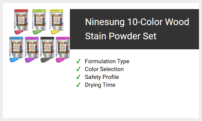 Ninesung 10-Color Wood Stain Powder Set