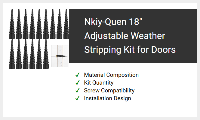 Nkiy-Quen 18 Adjustable Weather Stripping Kit for Doors