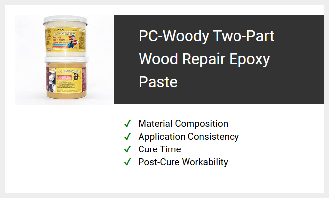 PC-Woody Two-Part Wood Repair Epoxy Paste