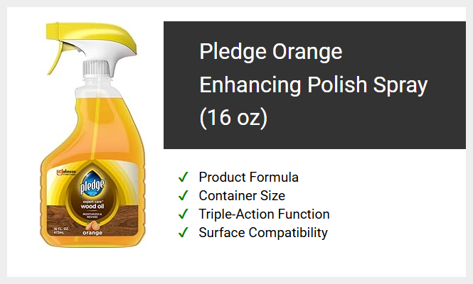 Pledge Orange Enhancing Polish Spray (16 oz)