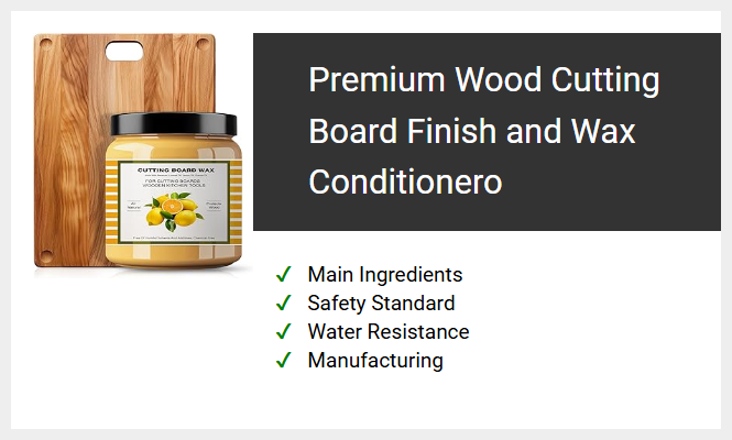 Premium Wood Cutting Board Finish and Wax Conditionero