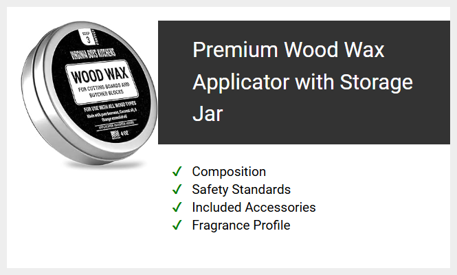 Premium Wood Wax Applicator with Storage Jar