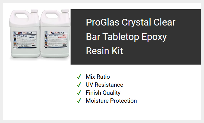 ProGlas Crystal Clear Bar Tabletop Epoxy Resin Kit