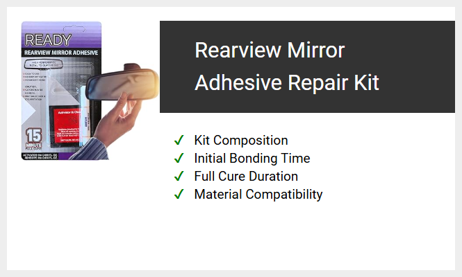 Rearview Mirror Adhesive Repair Kit