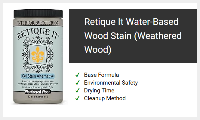 Retique It Water-Based Wood Stain (Weathered Wood)