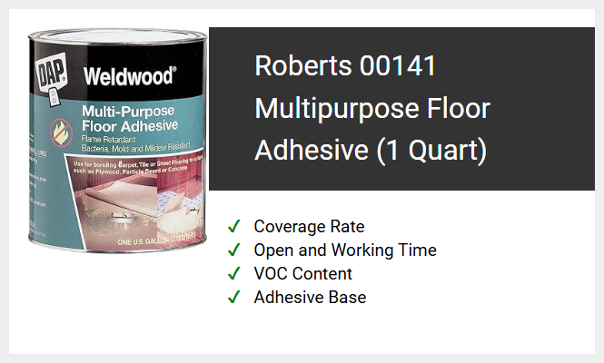 Roberts 00141 Multipurpose Floor Adhesive (1 Quart)