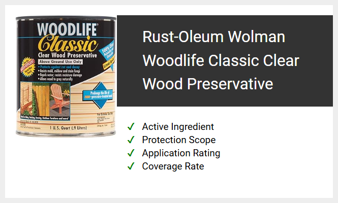 Rust-Oleum Wolman Woodlife Classic Clear Wood Preservative