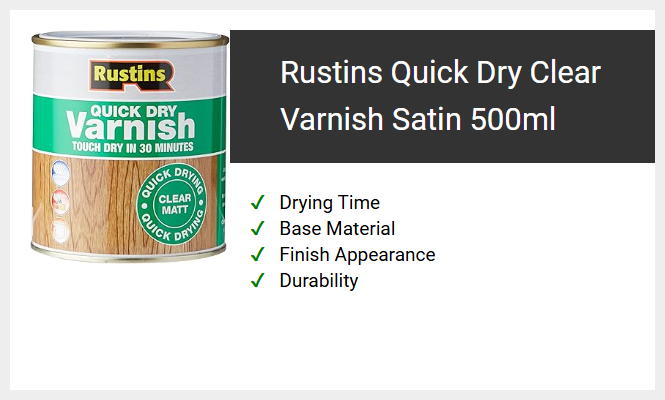Rustins Quick Dry Clear Varnish Satin 500ml