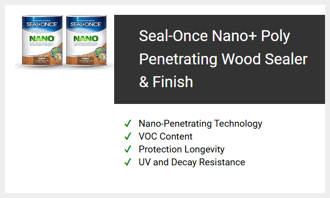 Seal-Once Nano+ Poly Penetrating Wood Sealer & Finish