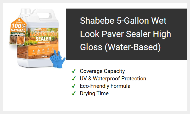Shabebe 5-Gallon Wet Look Paver Sealer High Gloss (Water-Based)